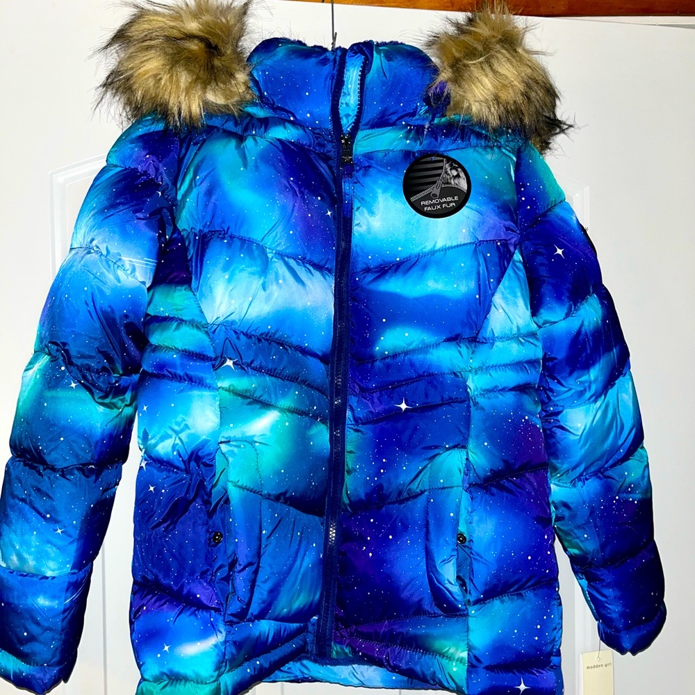 Beautiful blue Madden Girl puffer coat size 10/12